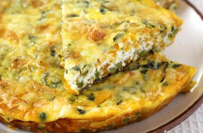 Cheese and onion frittata