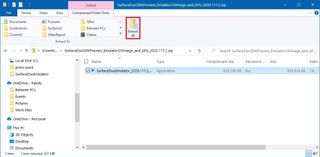 File Explorer extract Surface Duo emulator files