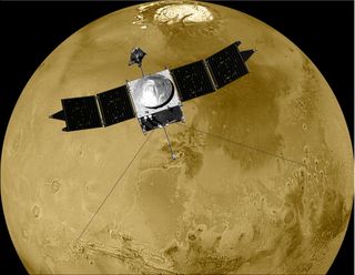 Illustration of MAVEN in Orbit