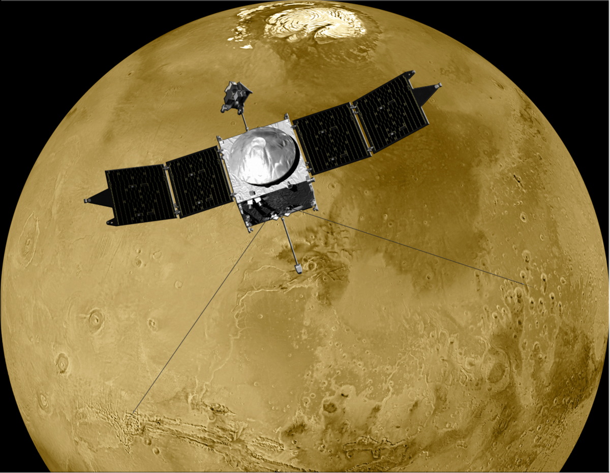 Illustration of MAVEN in Orbit