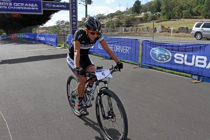 Rowena Fry at the end of her seeding run