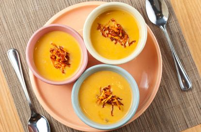 Sweet potato, red onion and chilli soup