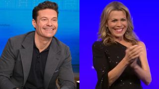 Ryan Seacrest on Live with Kelly and Ryan, Vanna White on Wheel of Fortune.