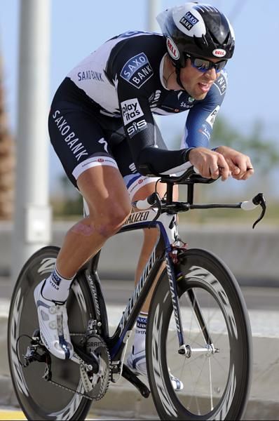 Alex Rasmussen (Team Saxo Bank) time trialed himself to a stage win.