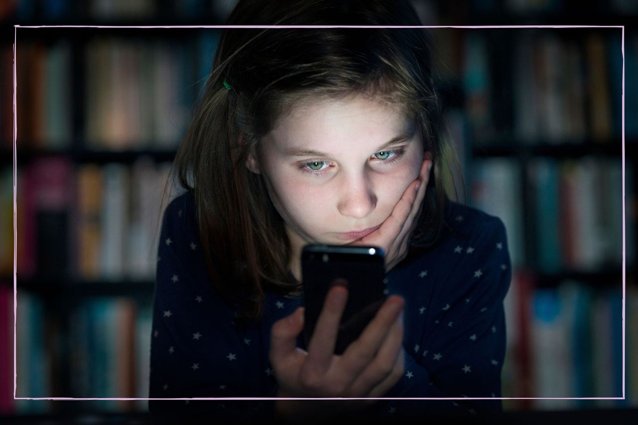 Young girl on her phone