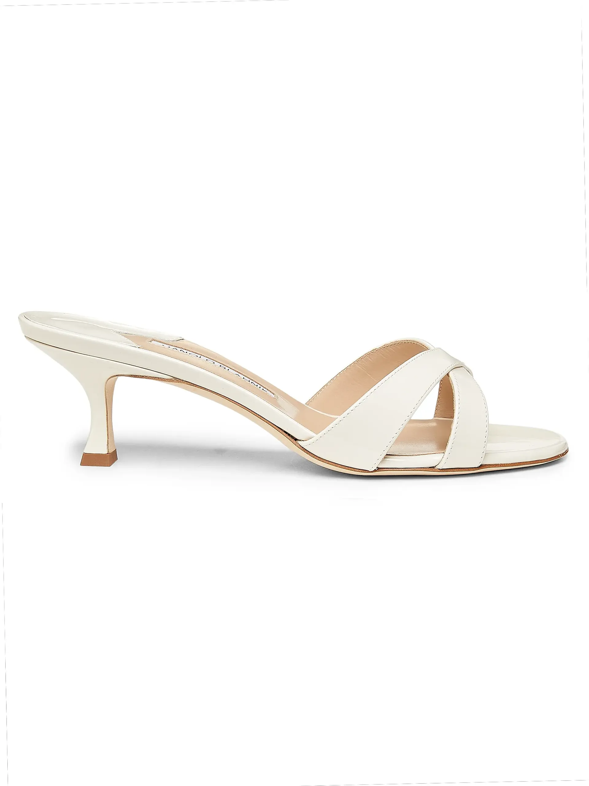 Manolo Blahnik, Callamu 50MM Patent Leather Slip-On Sandals