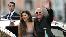 Jeff Bezos and spouse Lauren Sanchez Bezos leave the Aman Hotel on the third day of their wedding festivities in Venice.