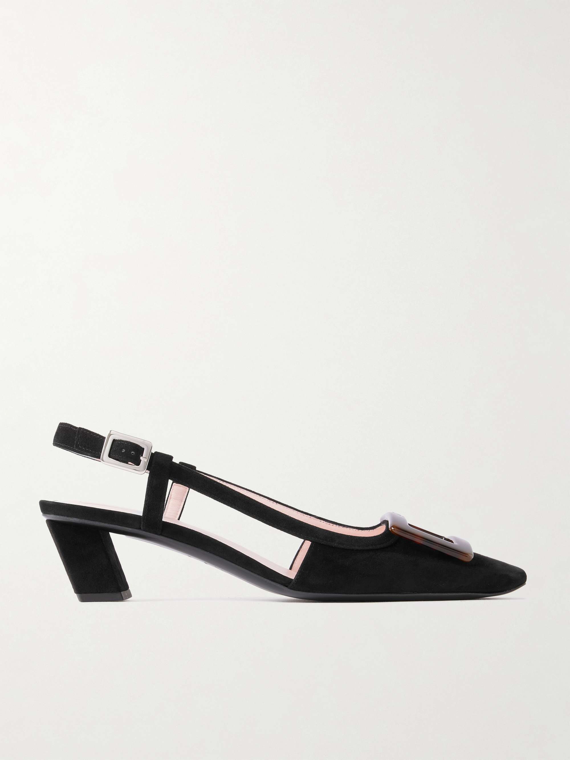 Belle Vivier 45 Suede Slingback Pumps