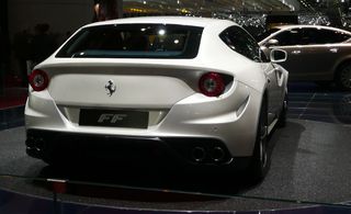 Backside of white Ferrari FF