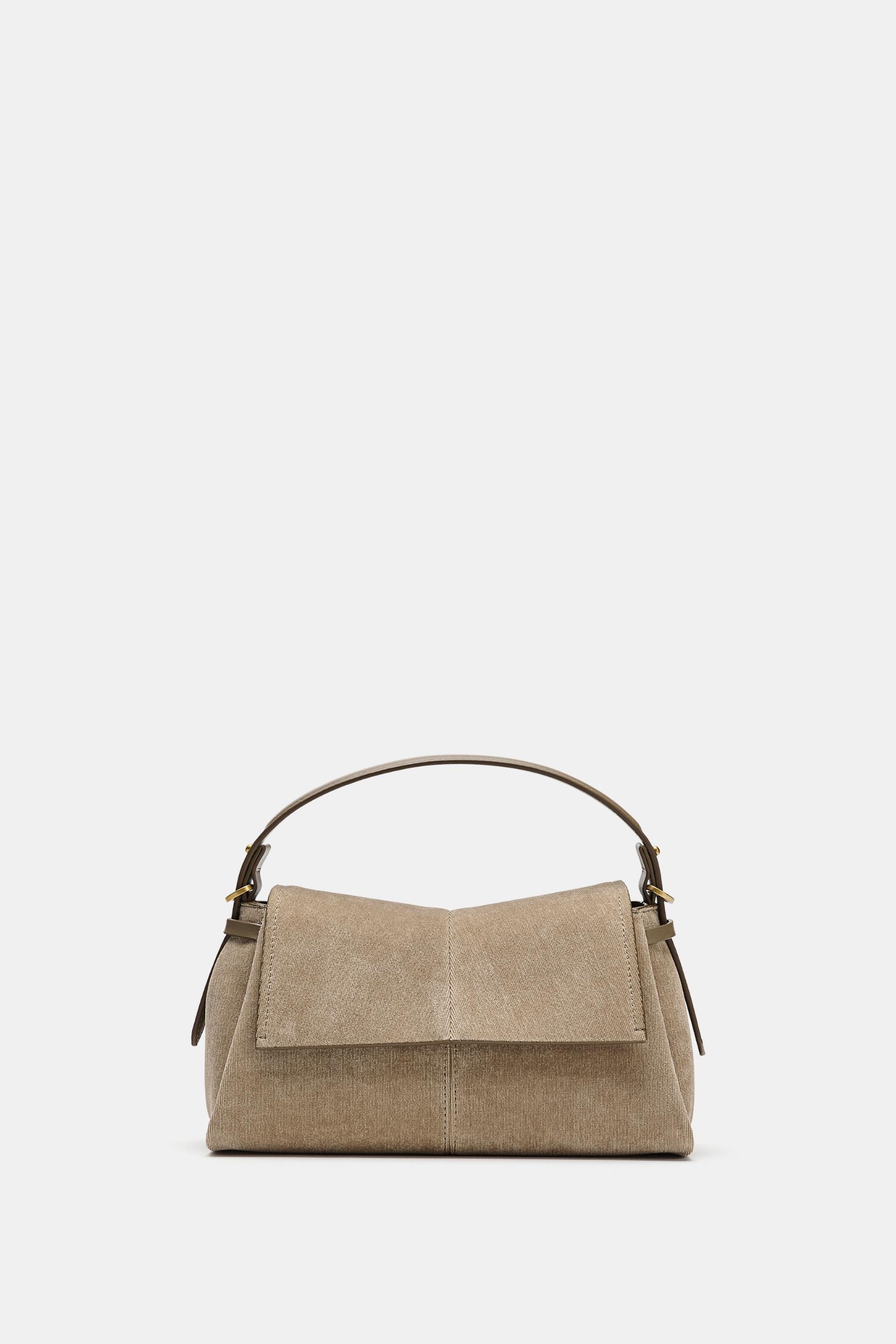 Flap Crossbody Bag - Taupe Gray - One Size Only