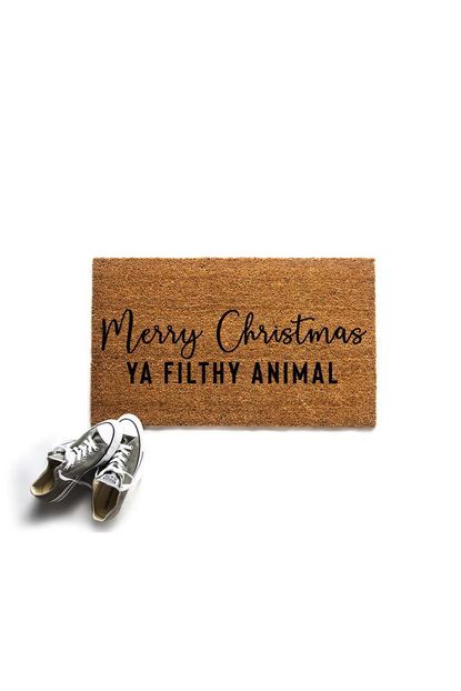UrbanOwlHome Merry Christmas Ya Filthy Animal Doormat 