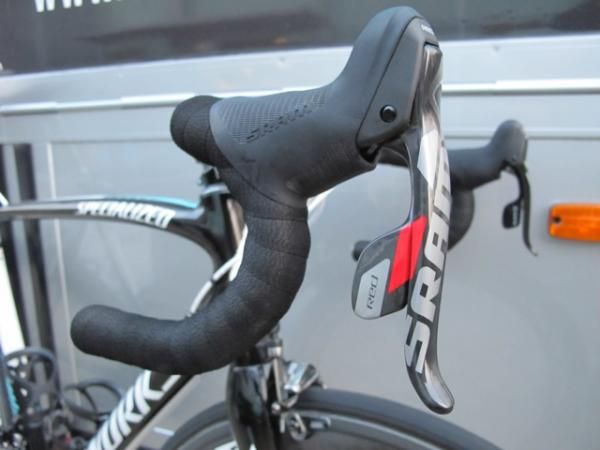 Tom Boonen (Omega Pharma-Quick Step) is one of the latest pros to get upgraded to SRAM's new Red 2012 group.