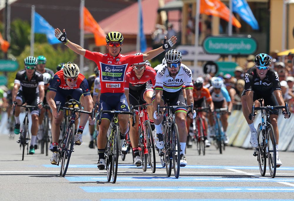 Caleb Ewan wins stage 3 at the Tour Down Under