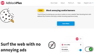 Website screenshot for AdBlock Plus