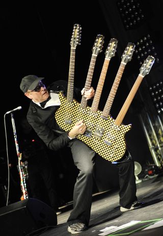 How many guitar necks are too many? Cheap Trick's Rick Nielsen tries five...
