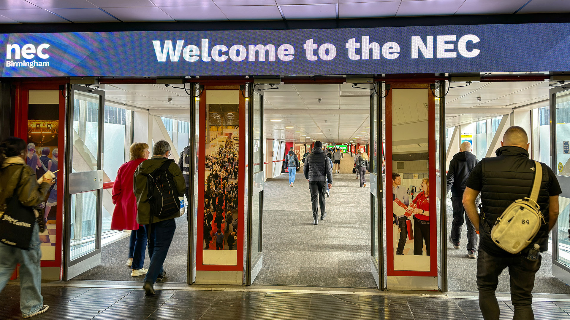 The entrance to the Birmingham NEC