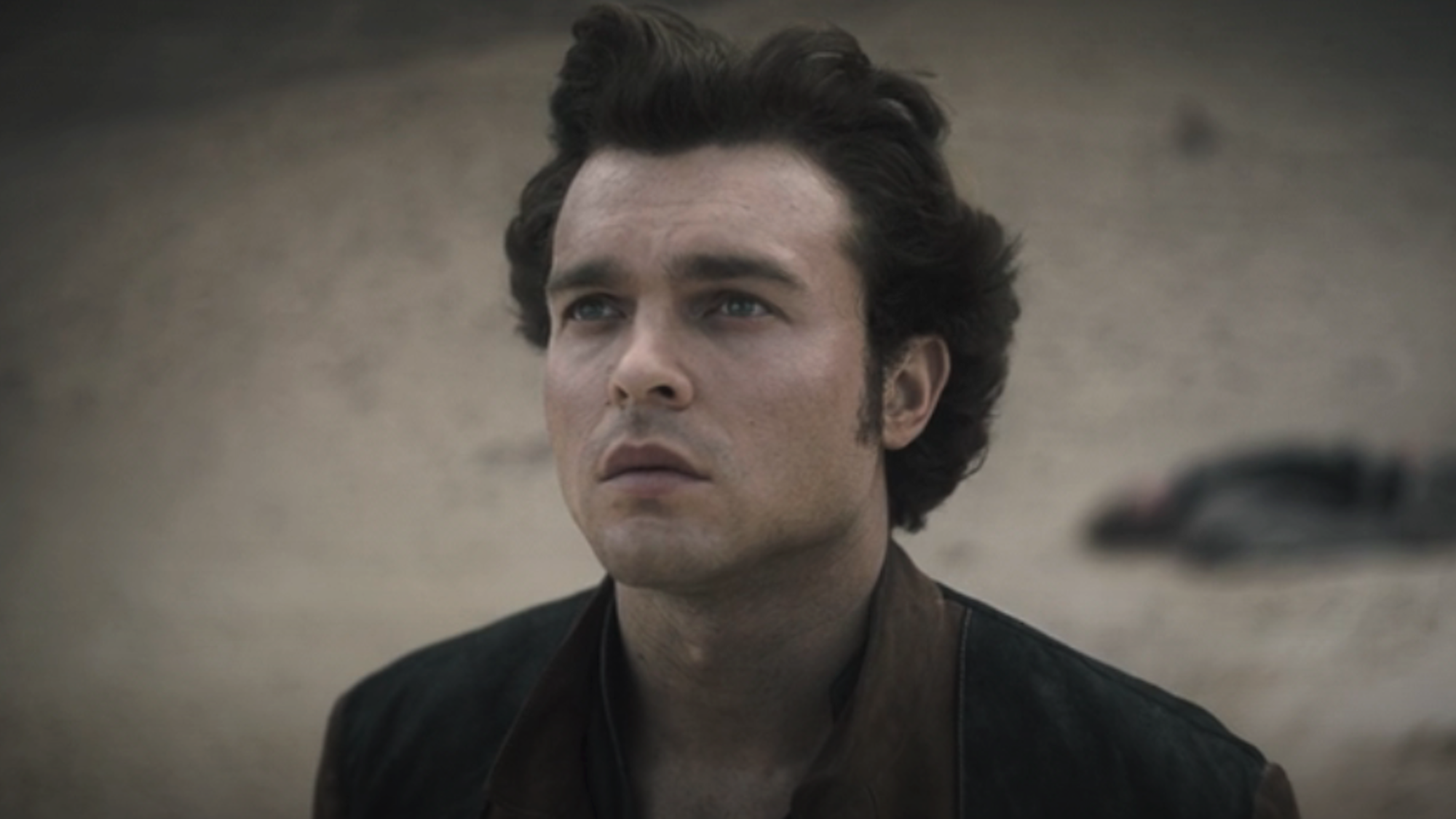 Alden Ehrenreich as Han Solo in Solo: A Star Wars Story