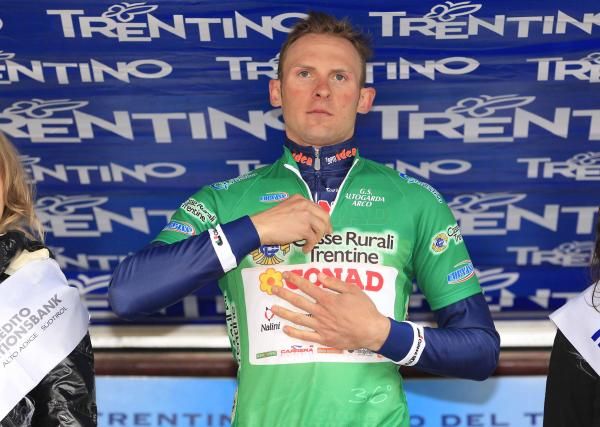 Marco Frapporti (Team Idea) leads the mountains classification.