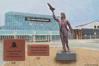The Cradle of Aviation Museum is offering to engrave bricks to line its new Sally Ride Circle that will surround the monument to the first American woman in space.