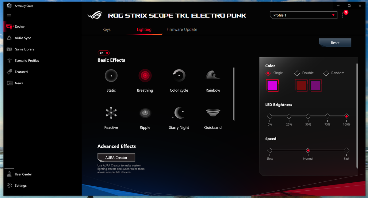 Asus ROG Strix Scope TKL Electro Punk