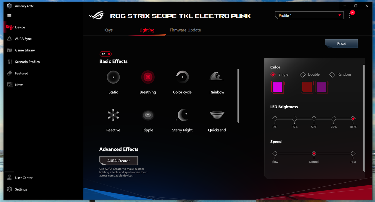 Asus ROG Strix Scope TKL Electro Punk