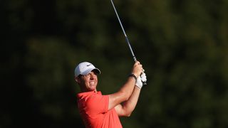 Rory McIlroy hits a shot during the second round of the 2023 Irish Open
