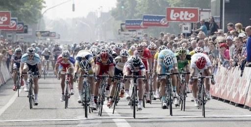 It was a very tight finish in the first stage at the Tour of Belgium.