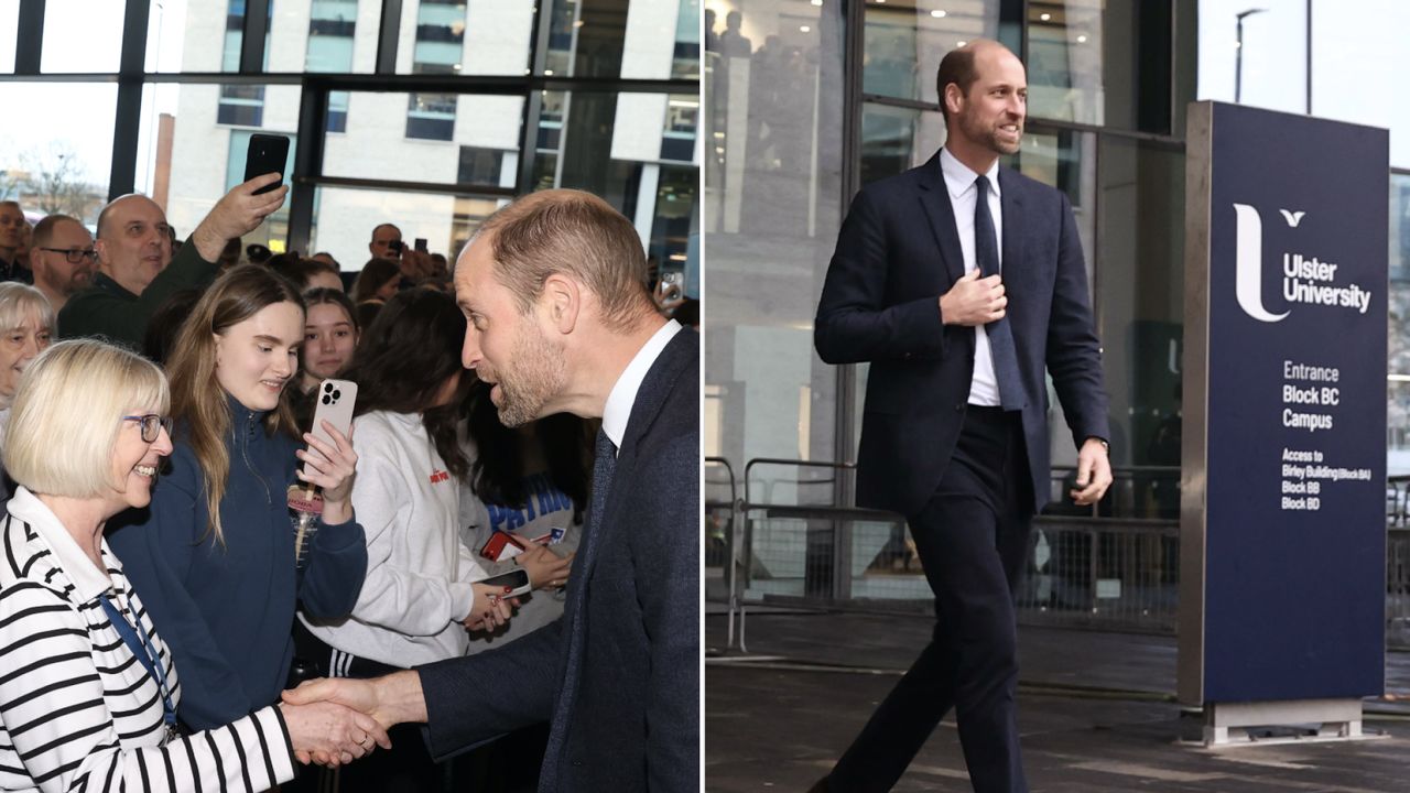 Prince William meets fans at Ulster University but gets booed outside