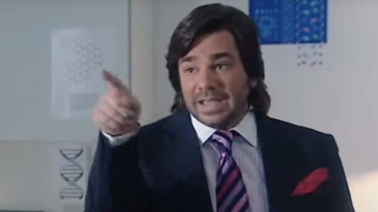 Matt Berry as Douglas Reynholm pointing on The IT Crowd