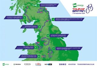 The route of the 2019 Tour of Britain
