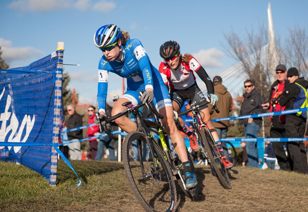 Maghalie Rochette and Mical Dyck in the section where Rochette got away