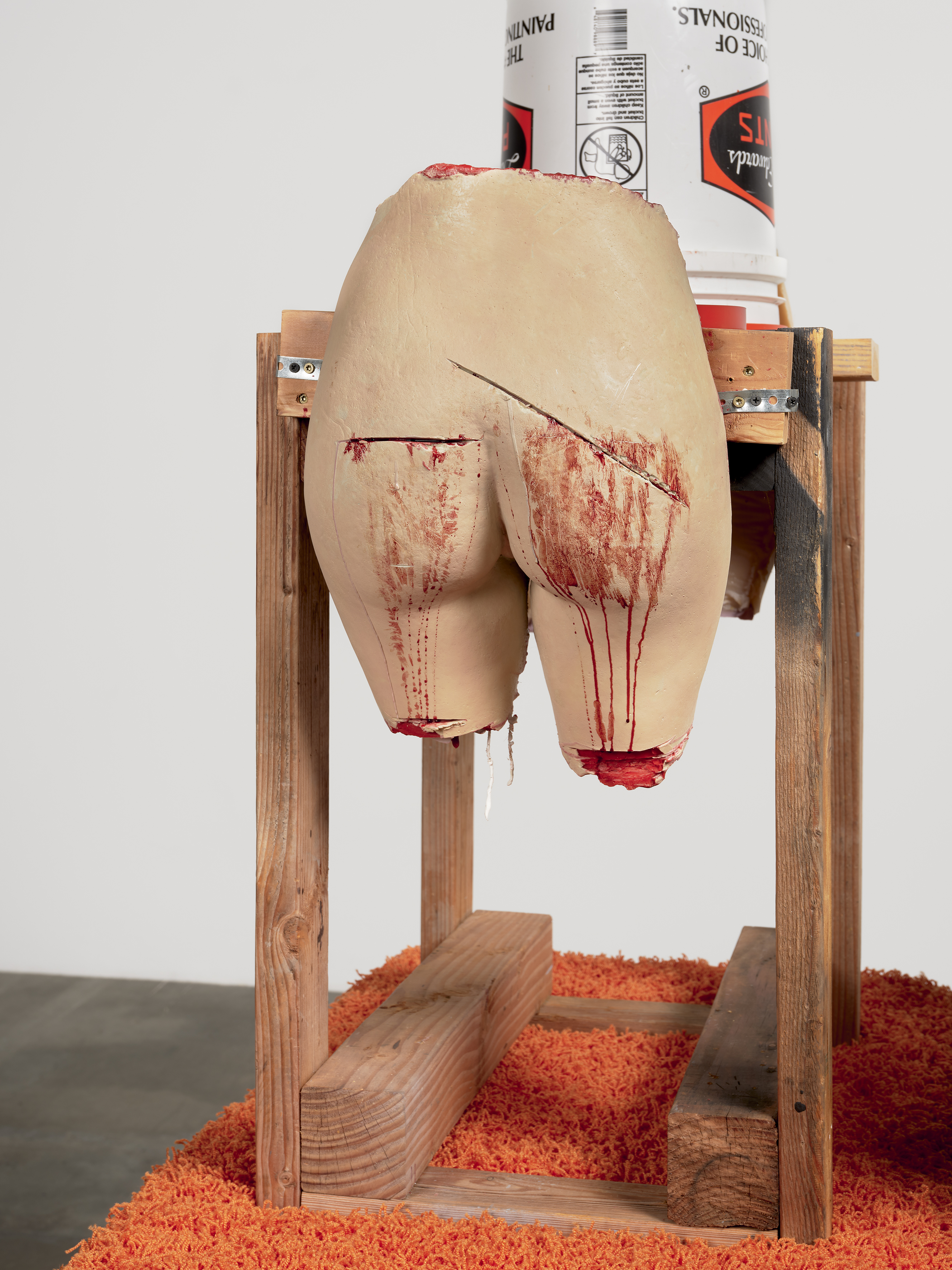 Artwork of chopped buttocks, part of &amp;lsquo;Horror&amp;rsquo; exhibition at Spr&amp;uuml;th Magers Los Angeles