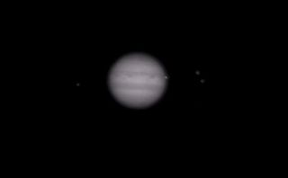 Another view of the bright impact flash on Jupiter (right side of planet), as seen by amateur astronomer John McKeon of Swords, Ireland, is seen in this still from a video captured through a telescope on March 17, 2016.