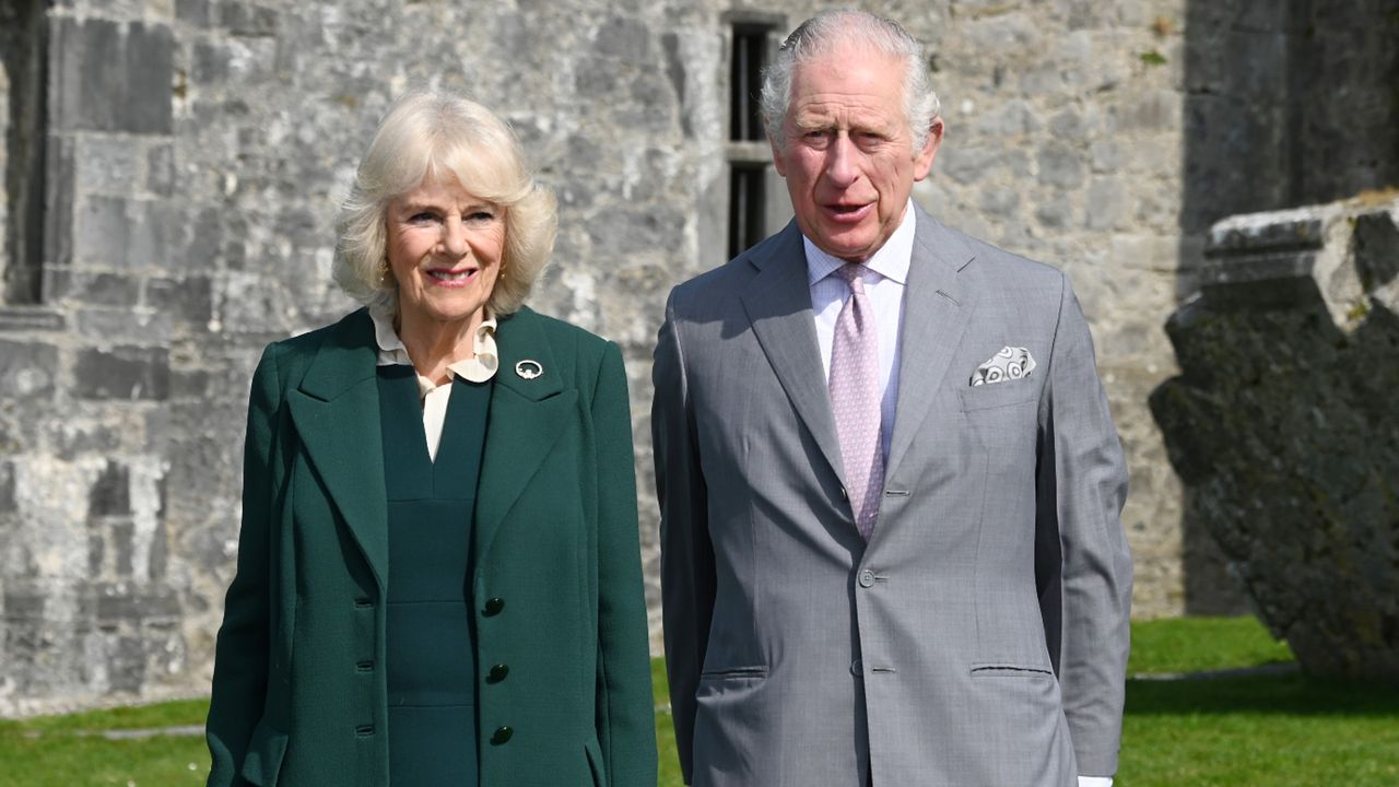 King Charles’ unusual nickname from Camilla&#039;s grandchildren revealed, seen here during a visit at the Rock of Cashel