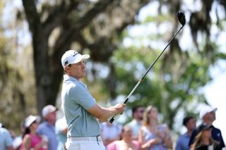 Matt Fitzpatrick looks on after hitting a drive