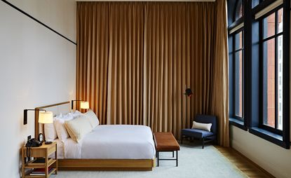 Shinola hotel guestroom, Detroit, USA