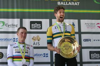 Luke Durbridge (Mitchelton-Scott) was happy to win the green and gold