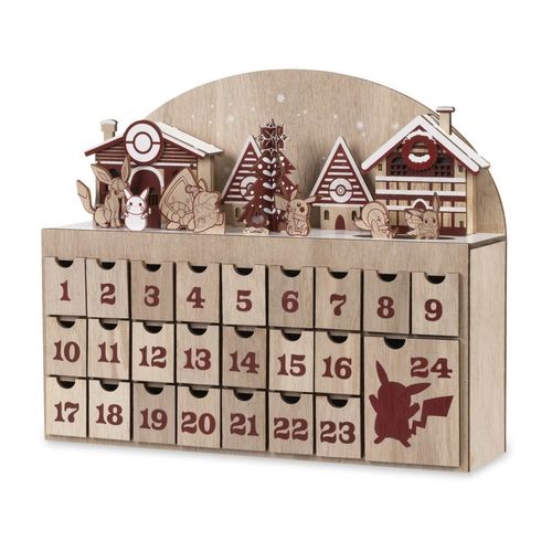 Pikachu, Fuecoco & Friends Pok&eacute;mon Holiday Wood Countdown Calendar