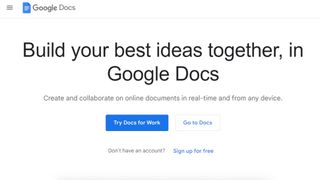 Website screenshot for Google Docs