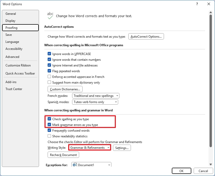 How to configure spell checker and autocorrect features on Windows 11