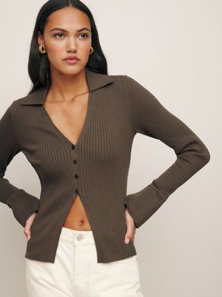 Valentina Ribbed Open Cardigan