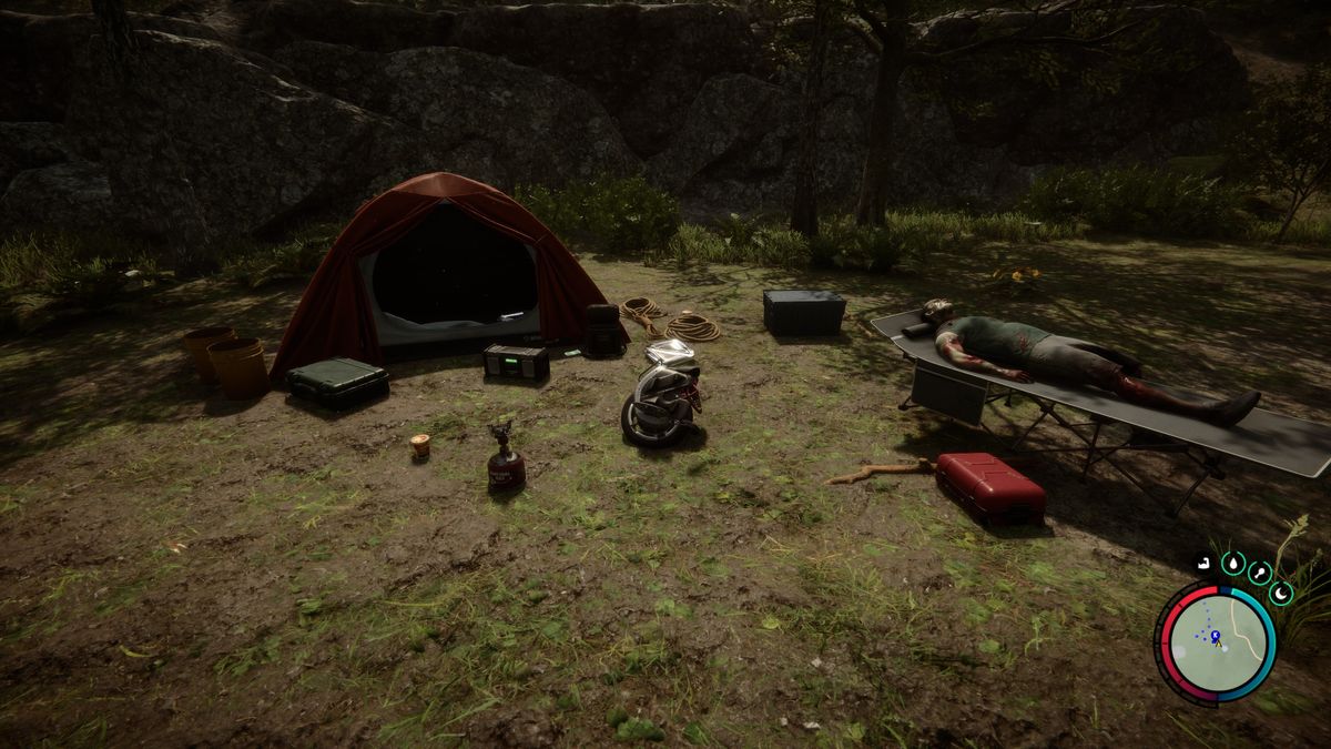 Sons of the Forest Knight V in a camp