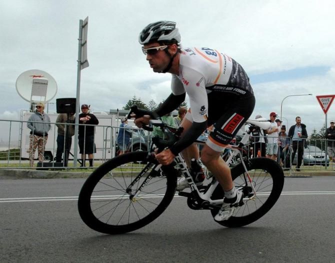 Sam Rutherford (GPM-Wilson) was part of the front group that formed early in the race but missed the breakaway