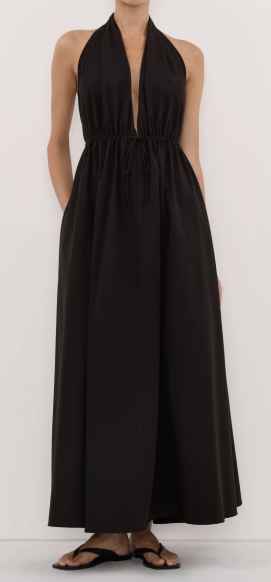 Dissh, Tammy Black Sleeveless Cotton Midi Dress