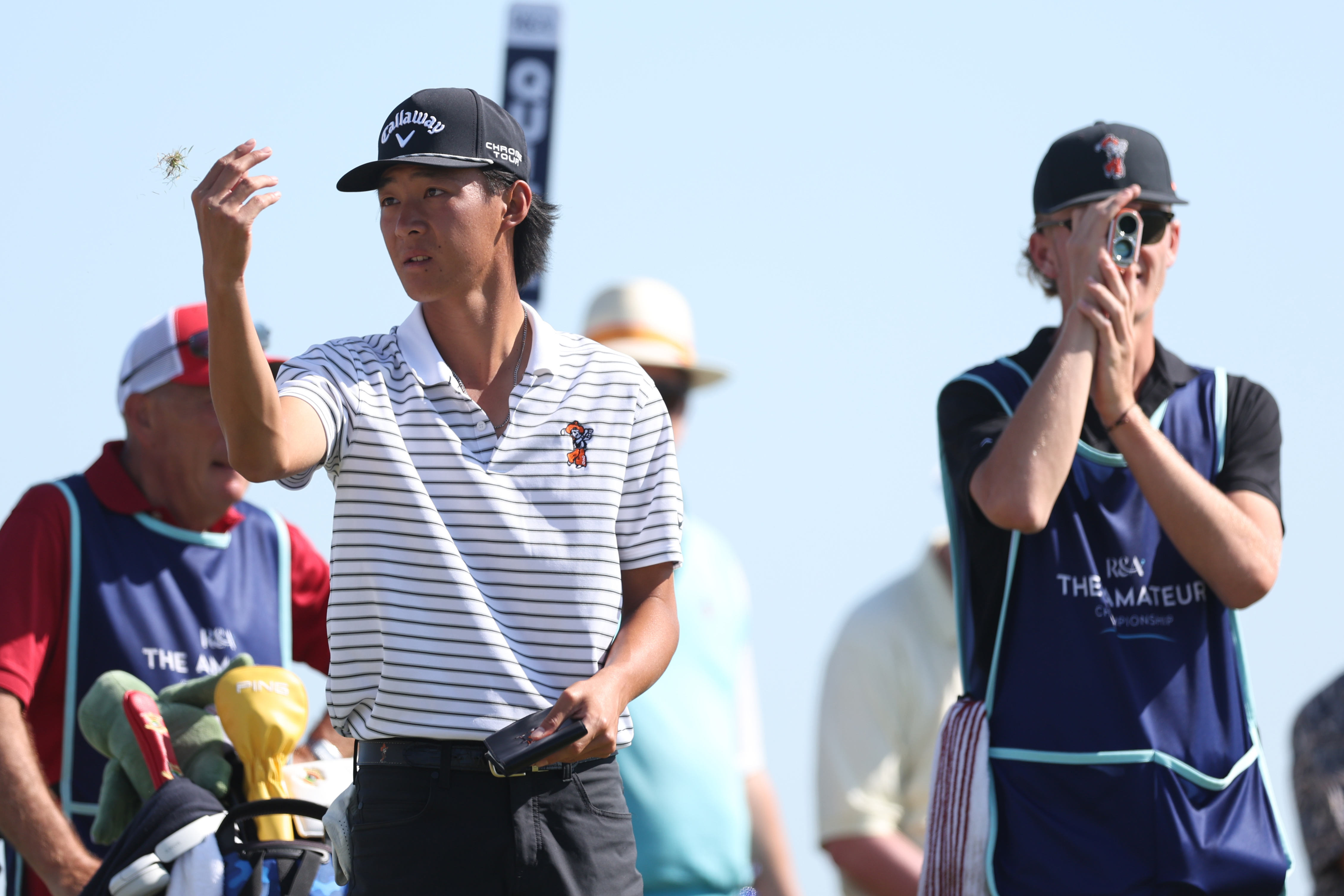 Ethan Fang tests the wind