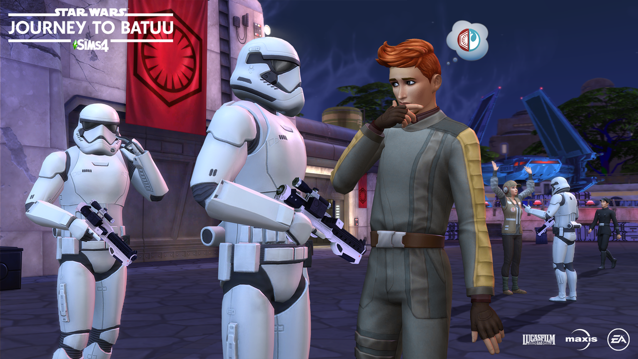 "Sims 4" lands visits the "Star Wars" universe in the new expansion pack "Journey to Batuu."