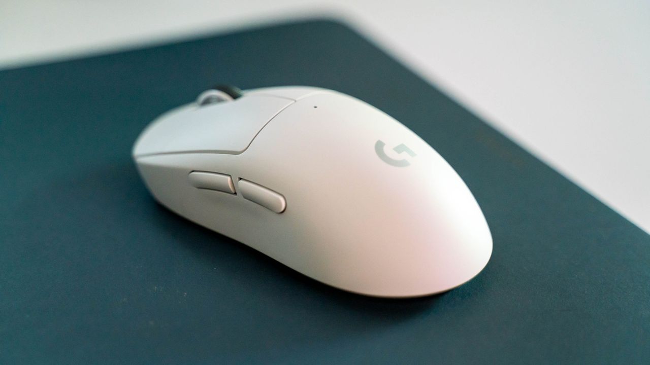Logitech G Pro X Superlight 2 Lightspeed on the tester's desk mat