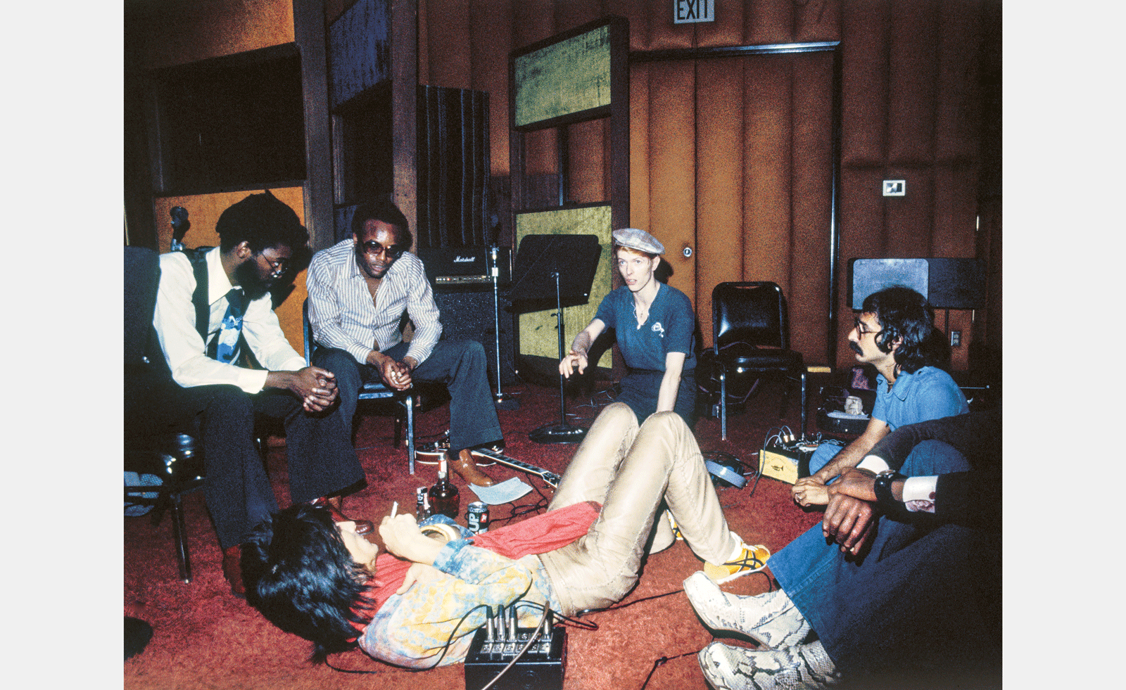 David Bowie in the studio and with friends