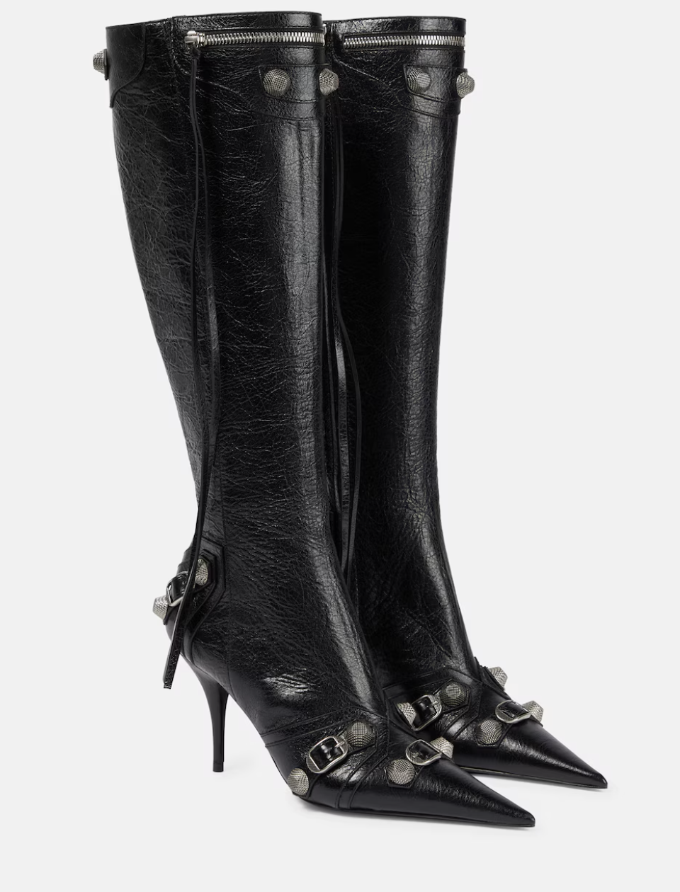 Balenciaga, Cagole Leather Knee-High Boots