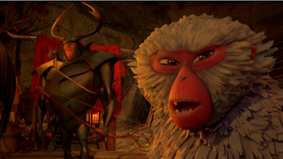 A still from the stop motion animation Kubo and the Two Strings by Laika Studios